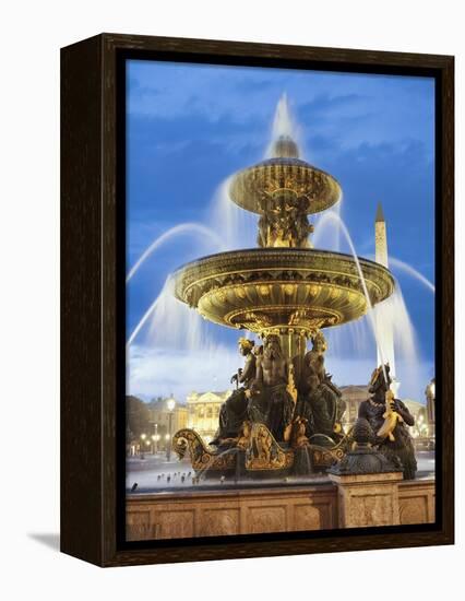 Fountain at The Place de la Concorde-Rudy Sulgan-Framed Premier Image Canvas