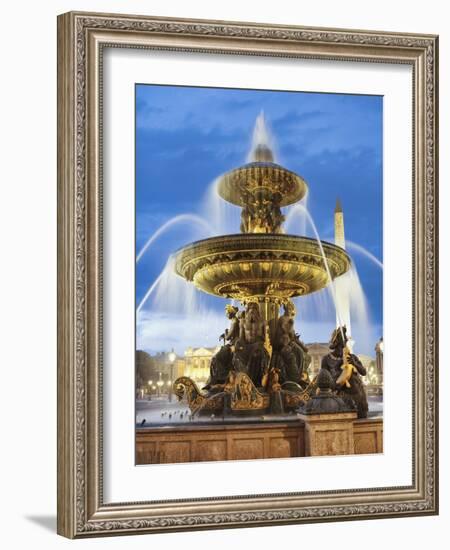 Fountain at The Place de la Concorde-Rudy Sulgan-Framed Photographic Print