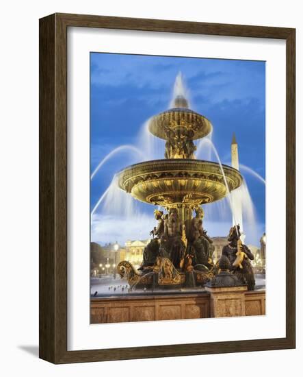 Fountain at The Place de la Concorde-Rudy Sulgan-Framed Photographic Print