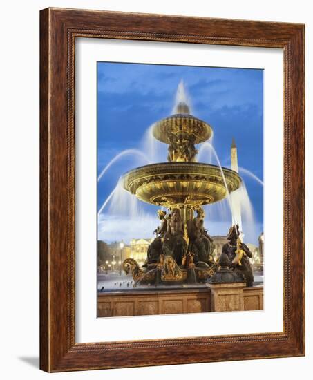 Fountain at The Place de la Concorde-Rudy Sulgan-Framed Photographic Print