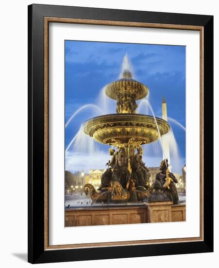 Fountain at The Place de la Concorde-Rudy Sulgan-Framed Photographic Print