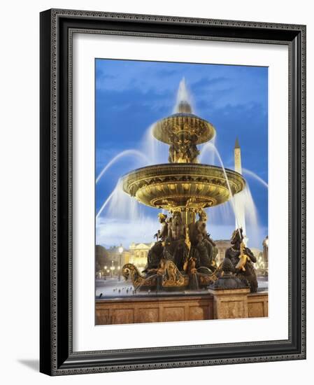 Fountain at The Place de la Concorde-Rudy Sulgan-Framed Photographic Print