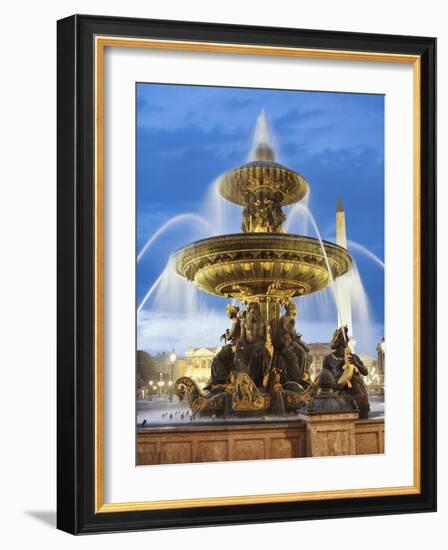 Fountain at The Place de la Concorde-Rudy Sulgan-Framed Photographic Print