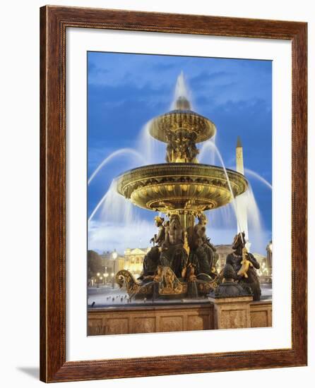 Fountain at The Place de la Concorde-Rudy Sulgan-Framed Photographic Print