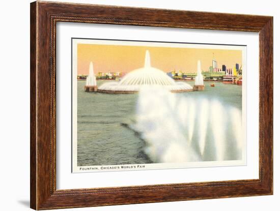 Fountain, Chicago World's Fair-null-Framed Art Print