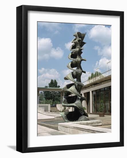 Fountain, Courtyard of the Shell Centre, London-Peter Thompson-Framed Photographic Print