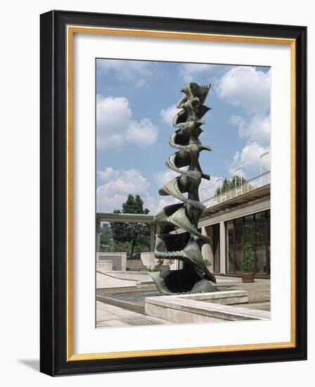 Fountain, Courtyard of the Shell Centre, London-Peter Thompson-Framed Photographic Print