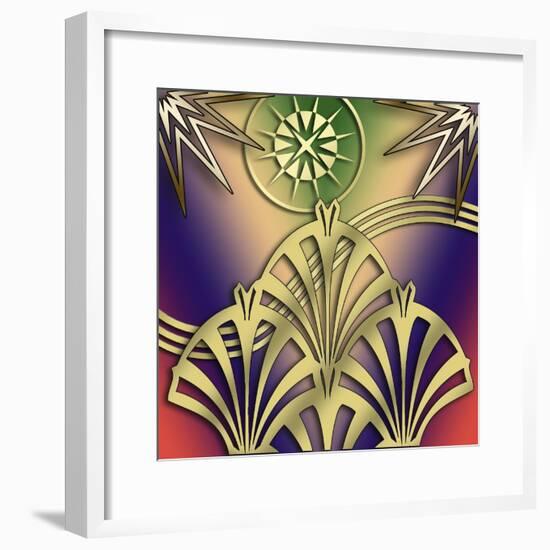 Fountain Design 4-Art Deco Designs-Framed Giclee Print