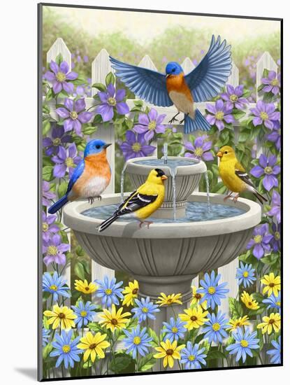 Fountain Festivities-Crista Forest-Mounted Giclee Print