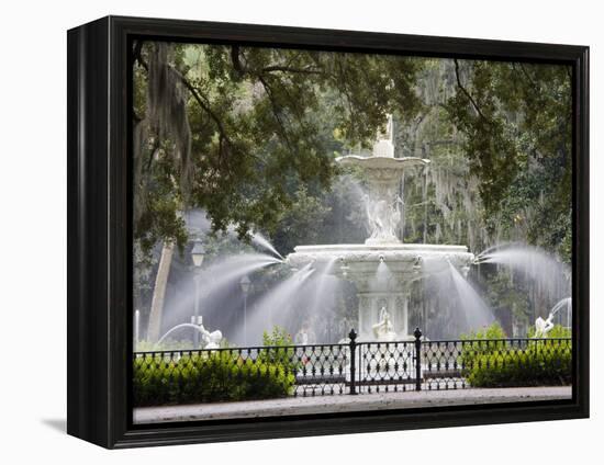 Fountain, Forsyth Park, Savannah, Georgia, United States of America, North America-Richard Cummins-Framed Premier Image Canvas