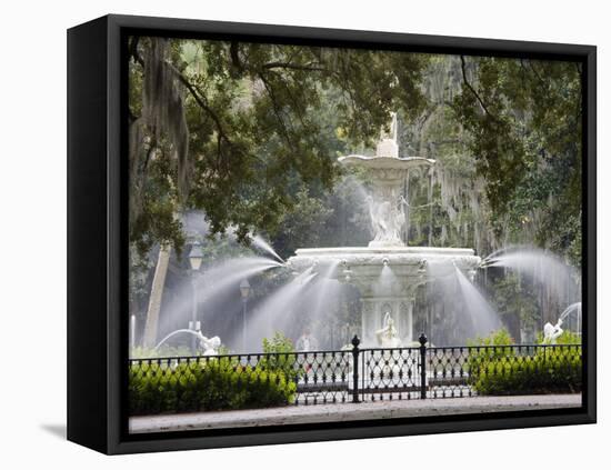 Fountain, Forsyth Park, Savannah, Georgia, United States of America, North America-Richard Cummins-Framed Premier Image Canvas