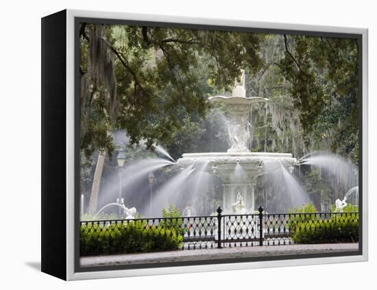 Fountain, Forsyth Park, Savannah, Georgia, United States of America, North America-Richard Cummins-Framed Premier Image Canvas