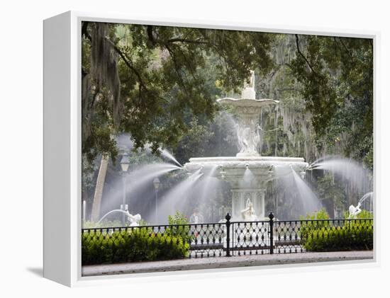 Fountain, Forsyth Park, Savannah, Georgia, United States of America, North America-Richard Cummins-Framed Premier Image Canvas
