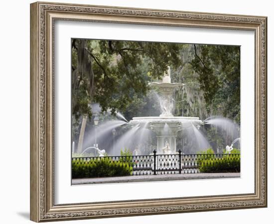 Fountain, Forsyth Park, Savannah, Georgia, United States of America, North America-Richard Cummins-Framed Photographic Print