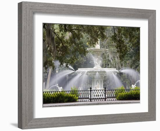 Fountain, Forsyth Park, Savannah, Georgia, United States of America, North America-Richard Cummins-Framed Photographic Print