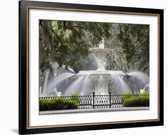 Fountain, Forsyth Park, Savannah, Georgia, United States of America, North America-Richard Cummins-Framed Photographic Print