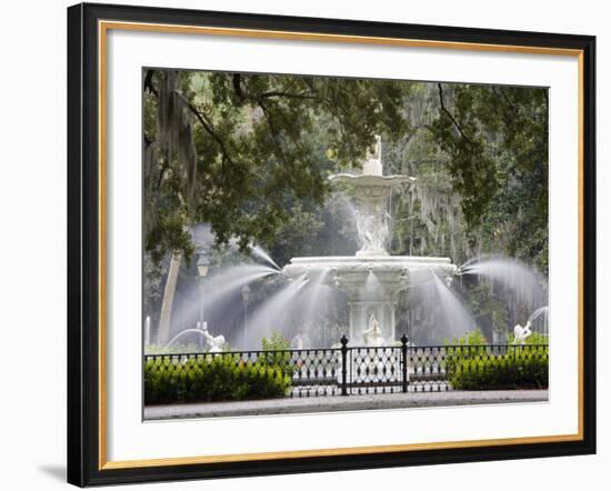 Fountain, Forsyth Park, Savannah, Georgia, United States of America, North America-Richard Cummins-Framed Photographic Print