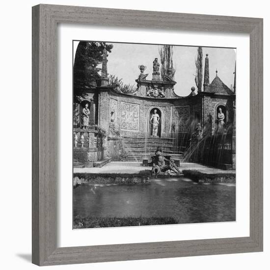 Fountain, Hellbrunn Castle, Salzburg, Austria, C1900-Wurthle & Sons-Framed Photographic Print