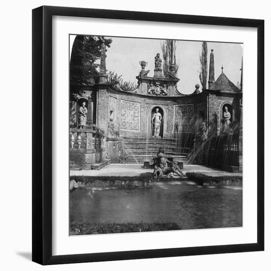 Fountain, Hellbrunn Castle, Salzburg, Austria, C1900-Wurthle & Sons-Framed Photographic Print