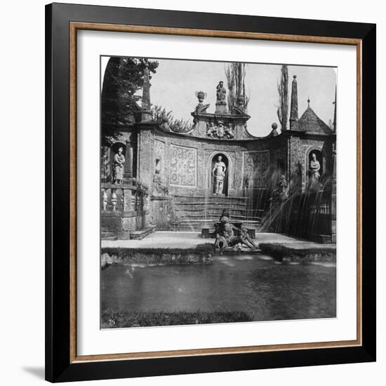 Fountain, Hellbrunn Castle, Salzburg, Austria, C1900-Wurthle & Sons-Framed Photographic Print