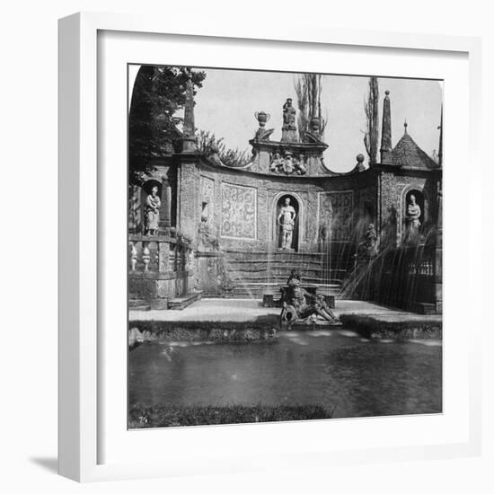 Fountain, Hellbrunn Castle, Salzburg, Austria, C1900-Wurthle & Sons-Framed Photographic Print