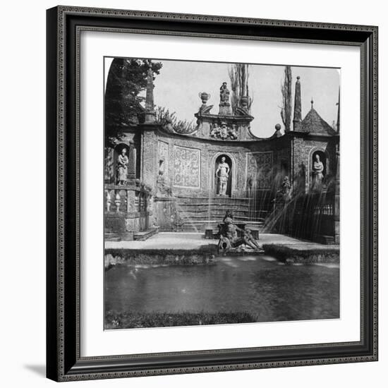 Fountain, Hellbrunn Castle, Salzburg, Austria, C1900-Wurthle & Sons-Framed Photographic Print