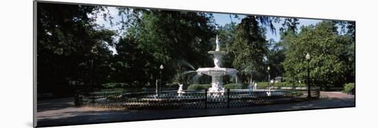 Fountain in a Park, Forsyth Park, Savannah, Chatham County, Georgia, USA-null-Mounted Photographic Print