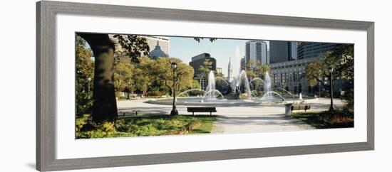 Fountain in a Park, Swann Memorial Fountain, Logan Circle, Philadelphia, Philadelphia County-null-Framed Photographic Print