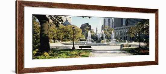 Fountain in a Park, Swann Memorial Fountain, Logan Circle, Philadelphia, Philadelphia County-null-Framed Photographic Print