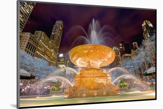 Fountain in Bryant Park in New York City.-SeanPavonePhoto-Mounted Photographic Print