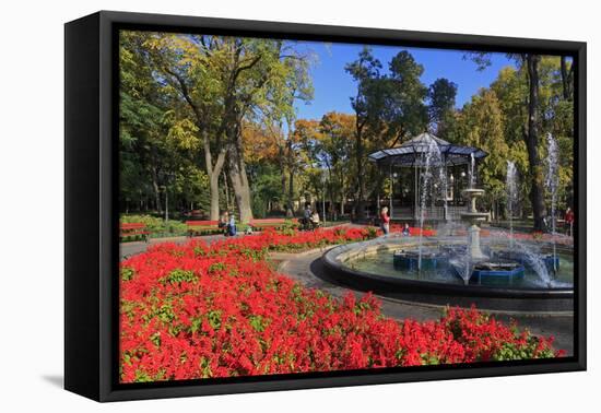 Fountain in City Garden, Odessa, Crimea, Ukraine, Europe-Richard Cummins-Framed Premier Image Canvas