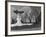 Fountain in Dupont Circle, with Dupont Plaza Hotel Visible in Background-Walker Evans-Framed Photographic Print