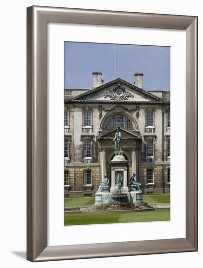 Fountain in Front of Entrance to Fellows' Building-null-Framed Photographic Print