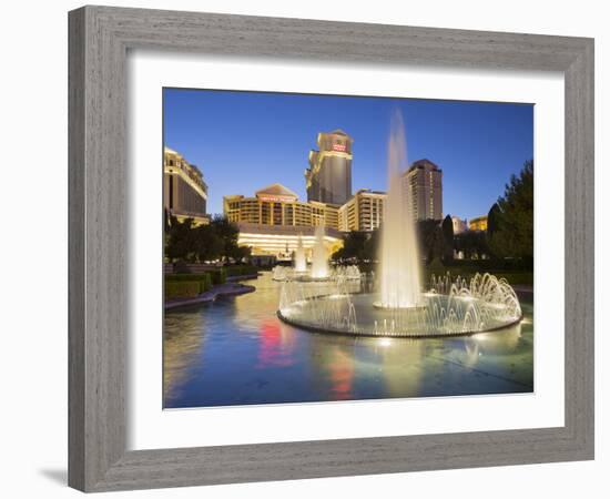 Fountain in Front of the Ceasars Palace Hotel, Strip, South Las Vegas Boulevard, Las Vegas, Nevada-Rainer Mirau-Framed Photographic Print