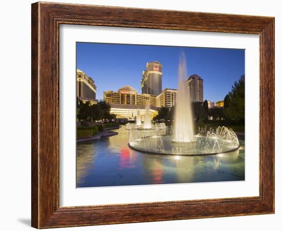 Fountain in Front of the Ceasars Palace Hotel, Strip, South Las Vegas Boulevard, Las Vegas, Nevada-Rainer Mirau-Framed Photographic Print