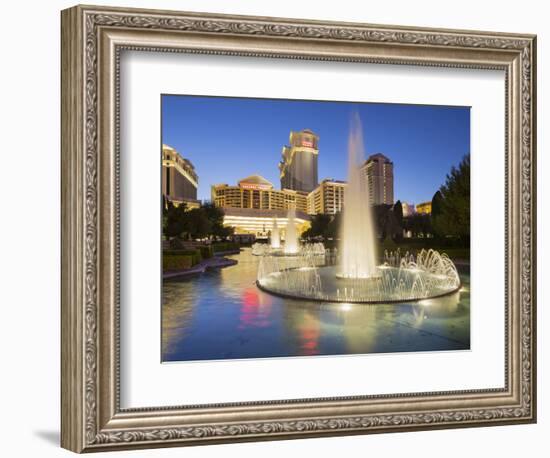 Fountain in Front of the Ceasars Palace Hotel, Strip, South Las Vegas Boulevard, Las Vegas, Nevada-Rainer Mirau-Framed Photographic Print