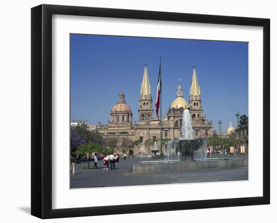 Fountain in Front of the Christian Cathedral in Guadalajara, Jalisco, Mexico, North America-Michelle Garrett-Framed Photographic Print