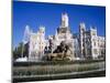 Fountain in Front of the Palacio De Comunicaciones, the Central Post Office, in Madrid, Spain-Nigel Francis-Mounted Photographic Print