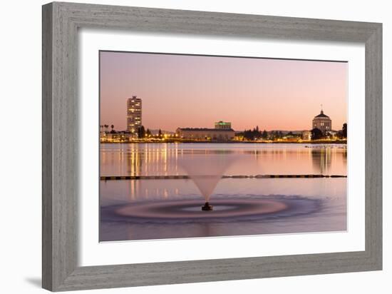 Fountain in Lake Merritt, Oakland, California, United States of America, North America-Richard Cummins-Framed Photographic Print