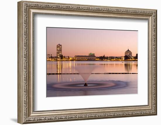 Fountain in Lake Merritt, Oakland, California, United States of America, North America-Richard Cummins-Framed Photographic Print