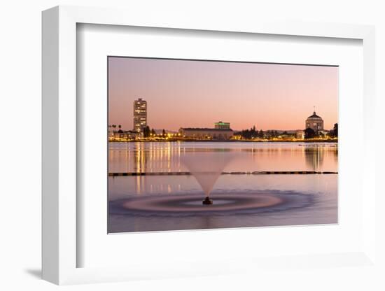 Fountain in Lake Merritt, Oakland, California, United States of America, North America-Richard Cummins-Framed Photographic Print