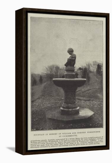 Fountain in Memory of William and Dorothy Wordsworth at Cockermouth-null-Framed Premier Image Canvas