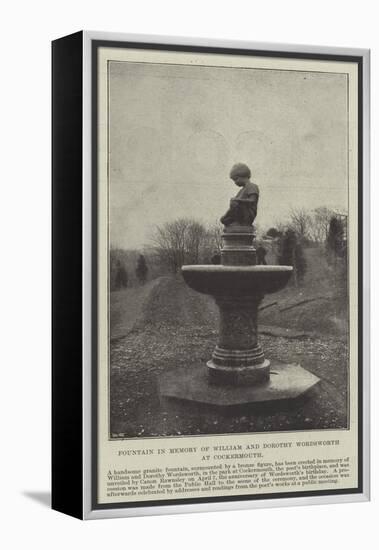 Fountain in Memory of William and Dorothy Wordsworth at Cockermouth-null-Framed Premier Image Canvas