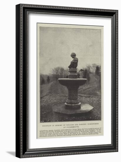 Fountain in Memory of William and Dorothy Wordsworth at Cockermouth-null-Framed Giclee Print
