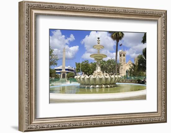 Fountain in National Heroes Square, Bridgetown, Barbados, West Indies, Caribbean, Central America-Richard Cummins-Framed Photographic Print