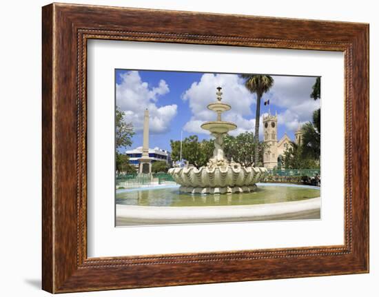 Fountain in National Heroes Square, Bridgetown, Barbados, West Indies, Caribbean, Central America-Richard Cummins-Framed Photographic Print