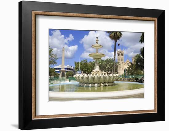 Fountain in National Heroes Square, Bridgetown, Barbados, West Indies, Caribbean, Central America-Richard Cummins-Framed Photographic Print