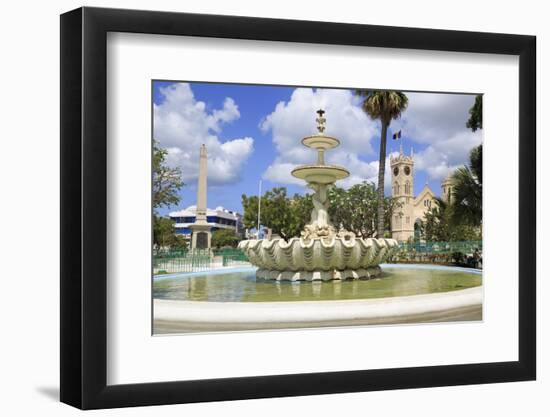 Fountain in National Heroes Square, Bridgetown, Barbados, West Indies, Caribbean, Central America-Richard Cummins-Framed Photographic Print