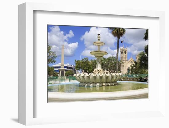 Fountain in National Heroes Square, Bridgetown, Barbados, West Indies, Caribbean, Central America-Richard Cummins-Framed Photographic Print