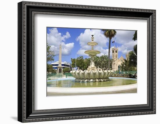 Fountain in National Heroes Square, Bridgetown, Barbados, West Indies, Caribbean, Central America-Richard Cummins-Framed Photographic Print